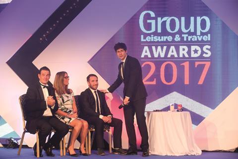 Ben Hanlin at the GLT Awards in 2017 