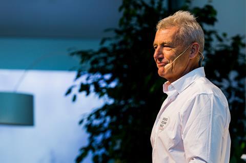 Paul Rose speaking at the Volvo Ocean Race
