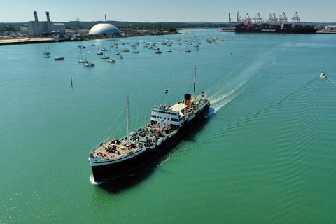 The Steamship Shieldhall boat sailing out of Southampton