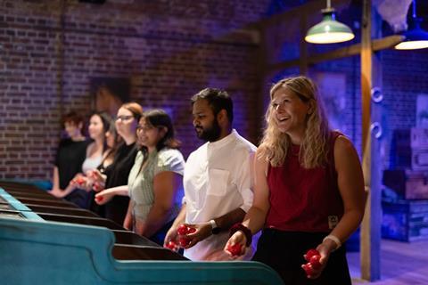 Visitors taking part in a game at Peaky Blinders Underworld