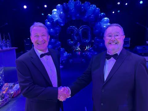 Phil Westwood (left) and Colin Duncan celebrate the 30 year anniversary of Dunwood Travel