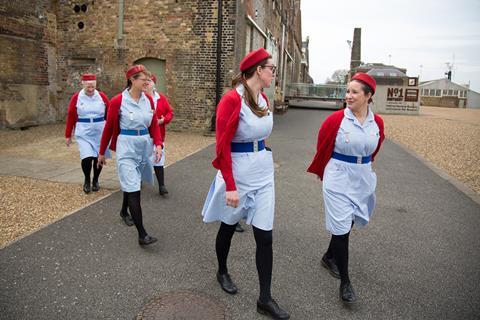 Tours in midwife costume for the Call the Midwife tour at Historic Dockyard Chatham