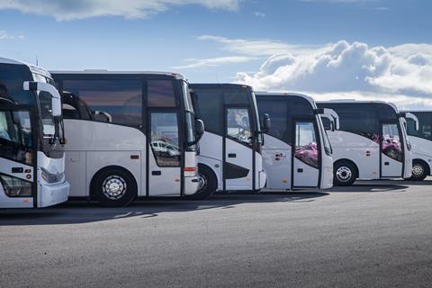 A row of coaches