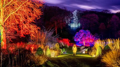 RHS Garden Harlow Carr's Glow illuminations