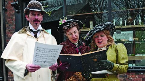 Christmas carol singers at Blists Hill Victorian Town