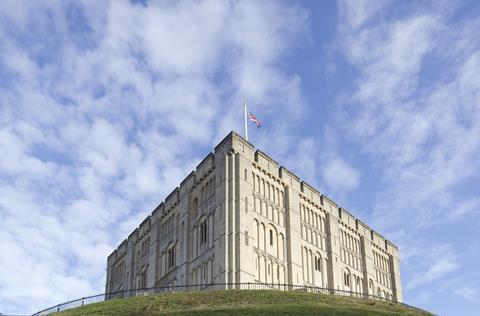 The Keep at Norwich Castle was built by the Normans and still stands today