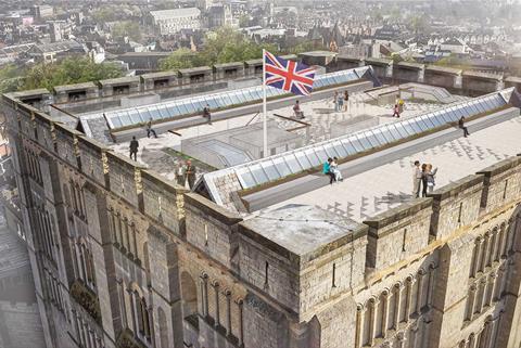 An impression of the new viewing are atop Norwich Castle's Keep