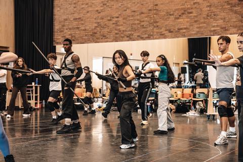 The Hunger Games on Stage Company in Rehearsal