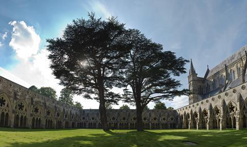 The Cloister Gardens at Salisbury Cathedral 