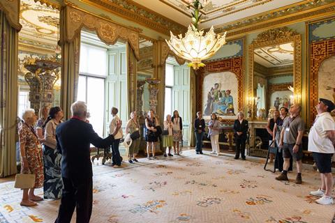 Visitors in the Centre Room during an East Wing Highlights Tour