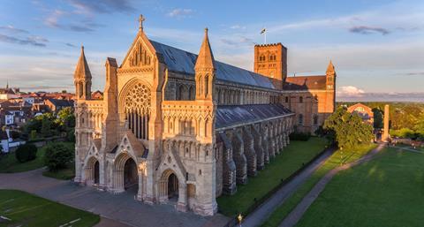 Exterior of St Albans Cathedral