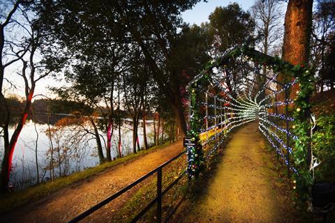 Illuminated Light Trail at Blenheim Palace