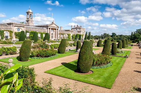 An exterior shot of Bowood House & Gardens in Wiltshire