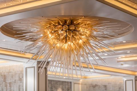 Compass Rose Chandelier on Seven Seas Explorer