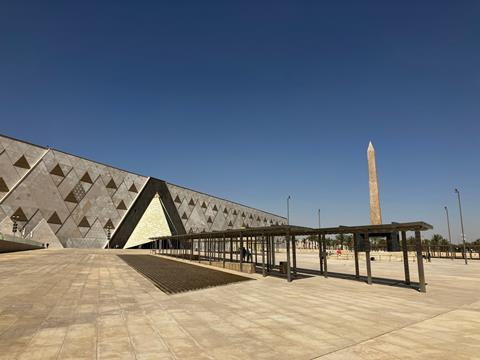 Exterior of the Grand Egyptian Museum