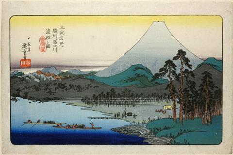 Utagawa Hiroshige (1797–1858), Ferry on the Fuji River