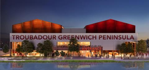 River view of Troubadour Greenwich Peninsula Theatre