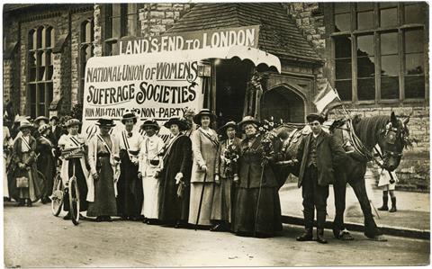 An old photo on display at the Shoemakers Museum