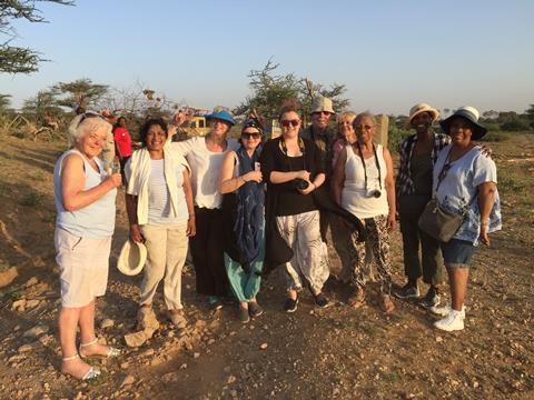 Olivia Goodfellow and her group in Kenya