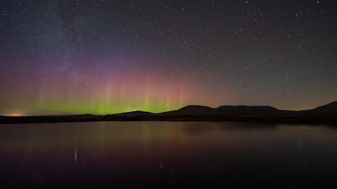 A spectacular view of the Northern Lights in Mayo Dark Sky Park, Ireland