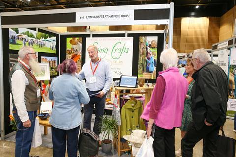 The Living Crafts stand at the 2023 Group Leisure & Travel Show