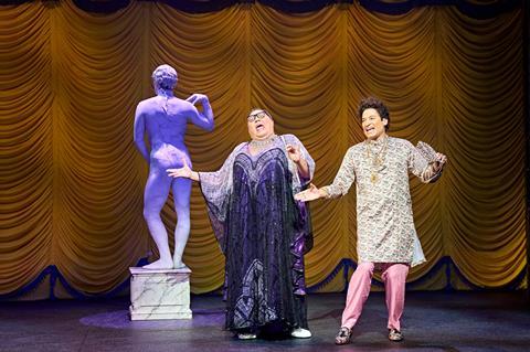 Trevor Ashley (Roger DeBris) and Raj Ghatak (Carmen Ghia) in The Producers