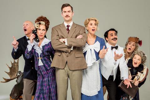 The cast of Fawlty Towers The Play which is opening in the West End in May 2024