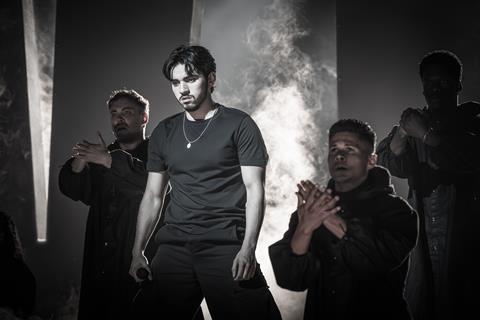 Evita. Carl Au, Diego Andres Rodriguez (Che), Damian Buhagiar & DeAngelo Jones in Evita.