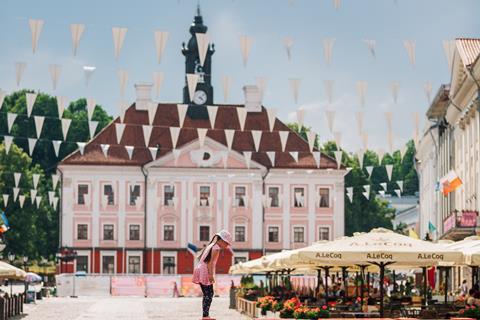 Tartu Town Square in Estonia