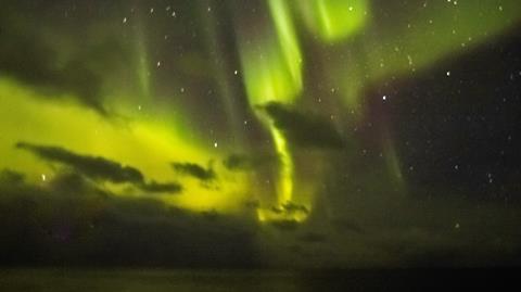 Julie Peasgood witnessed the Northern Lights on a Norwegian cruise with Saga