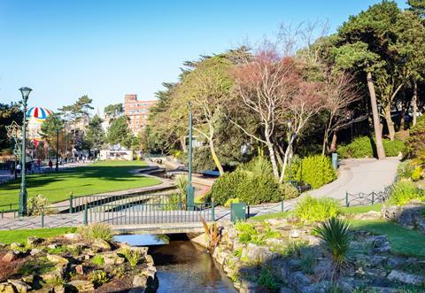 Bournemouth garden in the spring