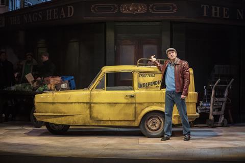 Tom Bennett as Del Boy in the West End production of Only Fools and Horses The Musical