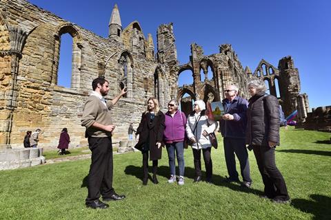 Group tour at Whitby Abbey