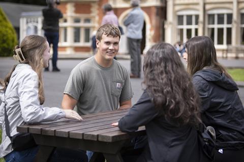 Visitors at Bletchley Park in Buckinghamshire