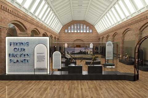 Render of the new gallery at the Natural History Museum
