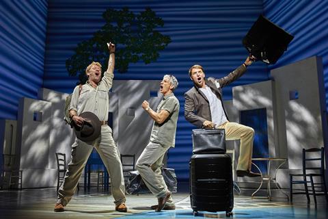 Stephen Beckett as Bill Austin, Richard Trinder as Sam Carmichael & Neil Moors as Harry Bright in MAMMA MIA!