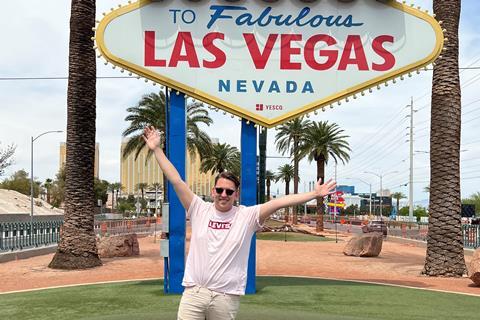 Daniel Pocock, Potters Resorts, on a trip to Las Vegas