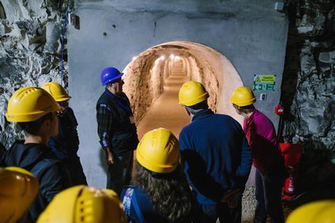 A group take a tour of Ramsgate Tunnels.