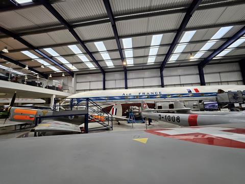 Aircraft on display at the de Havilland Aircraft Museum in London Colney