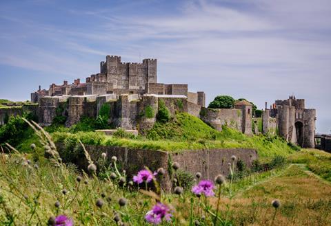 Exterior of Dover Castle in Kent