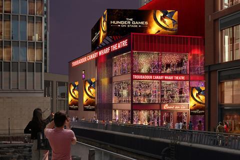 Artists impression of Troubadour Canary Wharf Theatre