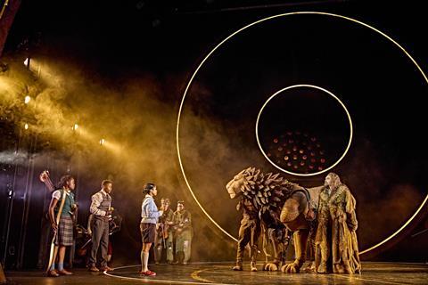 The Lion, The Witch and The Wardrobe cast on stage