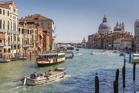 Tourist boats in Venice, Italy