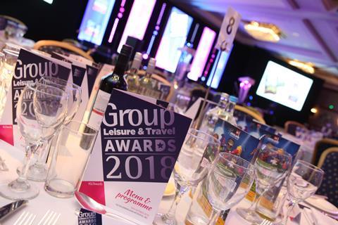 Table and Menu at Group Leisure & Travel Awards 2018