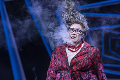 Chasity Crisp as Juno in Beetlejuice The Musical