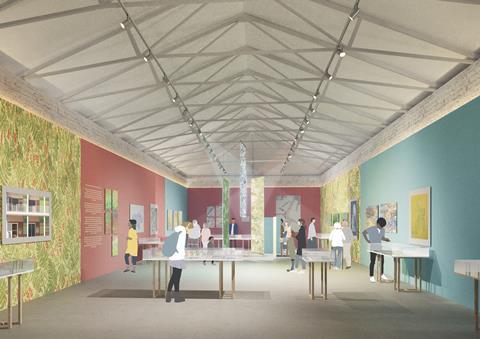 Artist's impression of an exhibition at the new Quentin Blake Centre for Illustration.