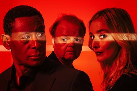 David Harewood OBE, Toby Jones OBE and Caitlin FitzGerald in Othello